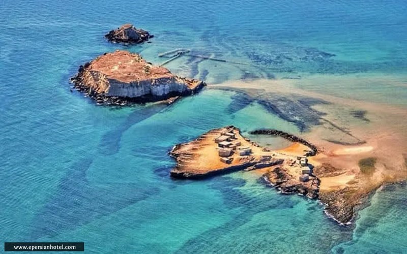 تصویر هوایی جزایر ناز قشم